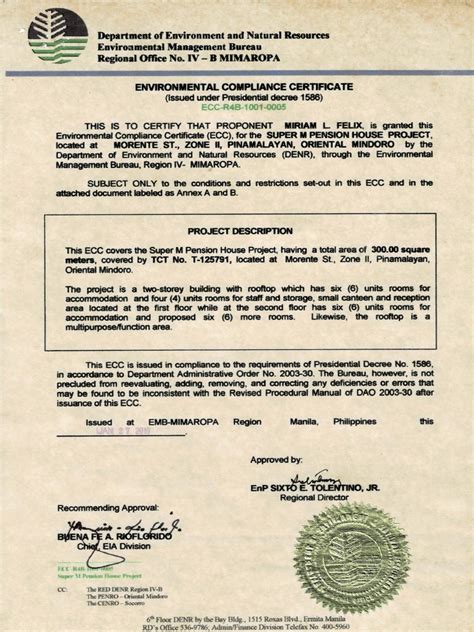 How to Get an ECC from DENR .